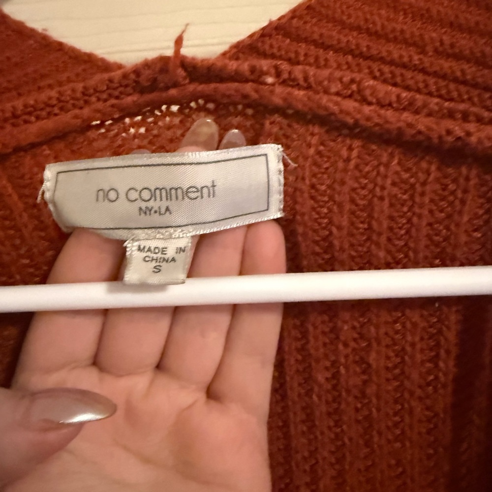 Rust Open Front Cardigan - Picture 4 of 4
